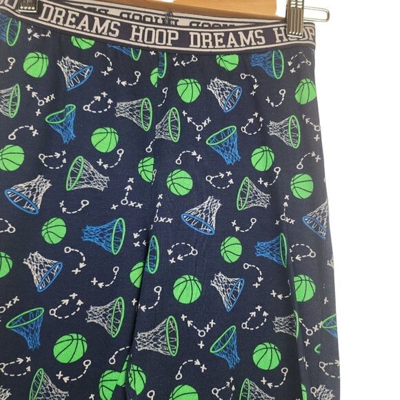 George Hoop Dreams Basketball Print Pajama Bottoms Boys Large 10-12 - Picture 2 of 3
